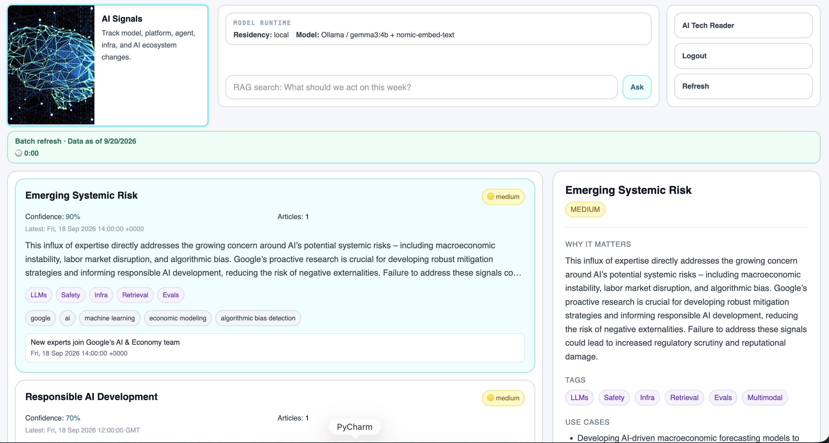 AI Signals domain workspace